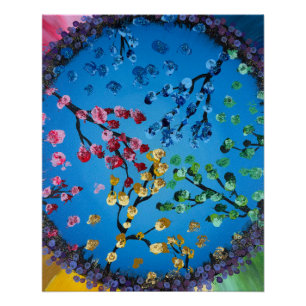 Handmade artwork- The Flower Wheel Poster