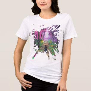 Handmade artwork-Walking alone Tri-Blend Shirt