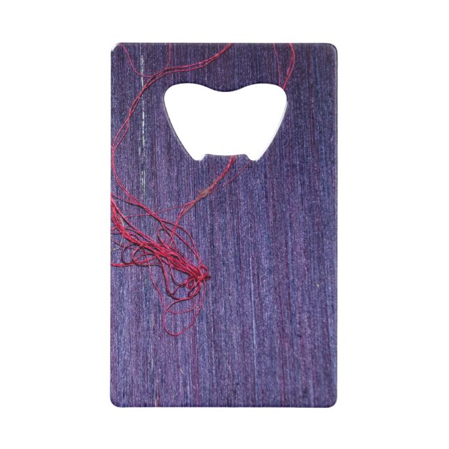 Handmade Blue Thai Silk With Red Thread (Front)