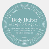 Handmade Body Butter Organic Business Blue