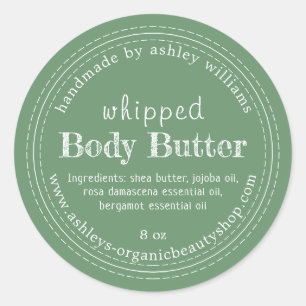 Handmade Body Butter Organic Business Green Label