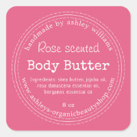 Handmade Body Butter Organic Business Hot Pink Cla