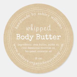 Handmade Body Butter Organic Business Kraft Label