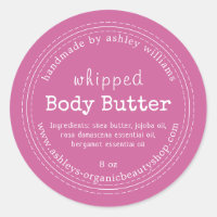 Handmade Body Butter Organic Business Pink Classic