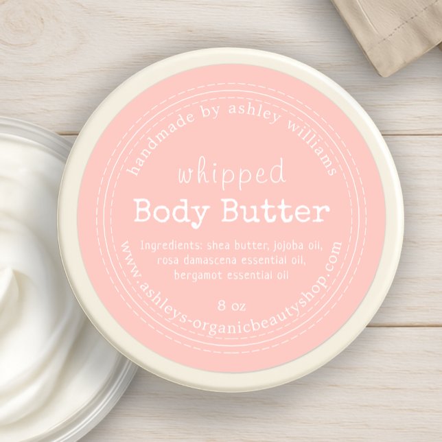Handmade Body Butter Organic Business Pink Label (Creator Uploaded)