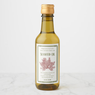 Handmade Botanical Seaweed Illustration Label