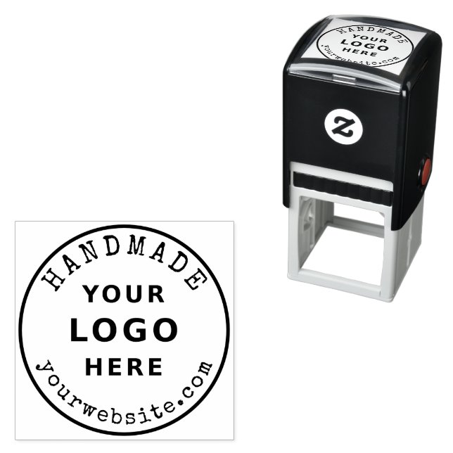 Handmade Business Logo and Website Custom Self-inking Stamp (In Situ)