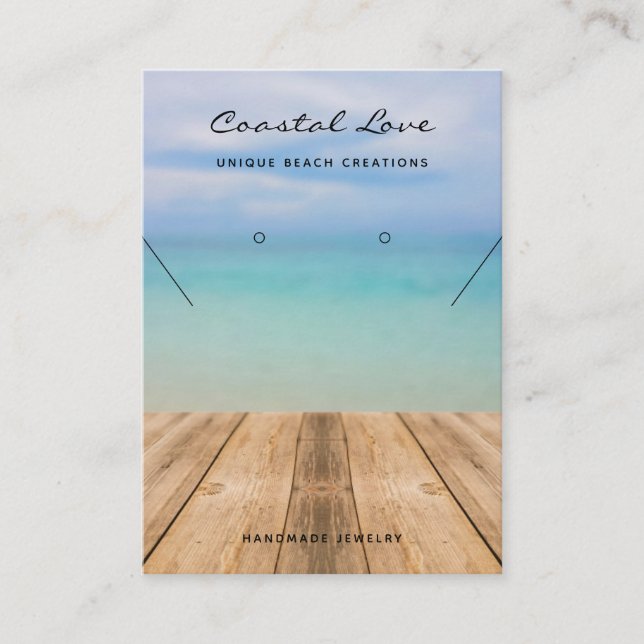 Handmade Business QR Code Jewellery Display Cards (Front)