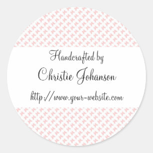 Handmade by - butterfly design classic round sticker