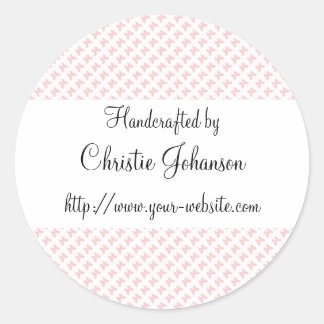 Handmade by - butterfly design classic round sticker