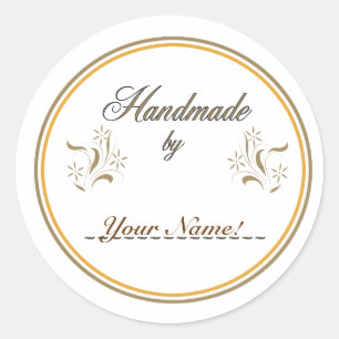 Handmade By... Classic Round Sticker