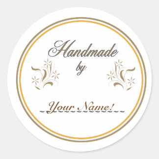 Handmade By... Classic Round Sticker