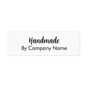 Handmade By Company Name Black and White Template
