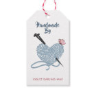 Handmade by Custom Name w. Fibre & Care Knitting