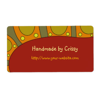 Handmade by - customisable label