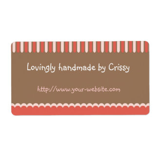 Handmade by - customisable label