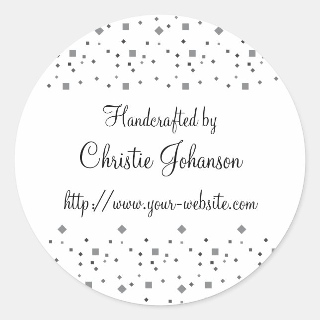 Handmade by - design classic round sticker (Front)