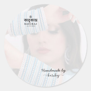 Handmade By karikaj (Your Name ) Classic Round Sticker