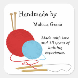 Handmade by Knitting Stickers