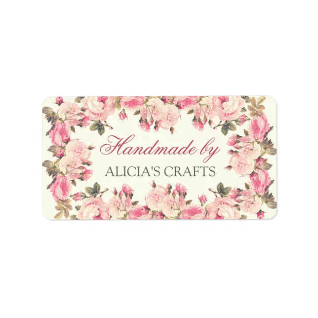 Handmade by labels personalised custom | Zazzle