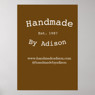 handmade by name social media website est. year si poster