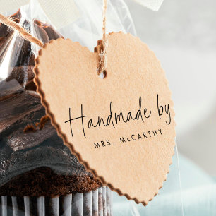 "Handmade by" Rubber Stamp – Casual Handwriting