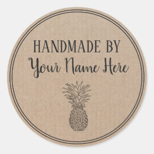 Handmade By Rustic Vintage Wreath Craft Label