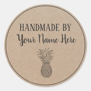 Handmade By Rustic Vintage Wreath Craft Label