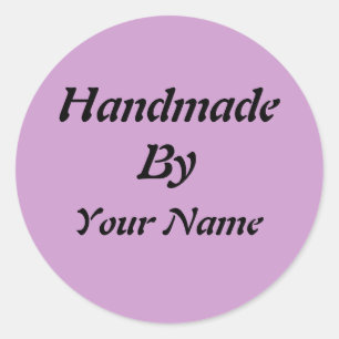 Handmade  by Template Classic Round Sticker