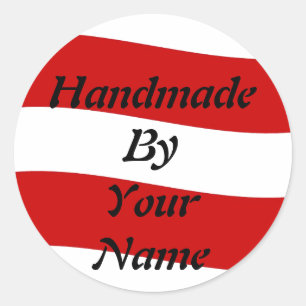 Handmade  by Template Classic Round Sticker