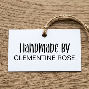 Handmade By Whimsical Handwritten Script Self-inking Stamp