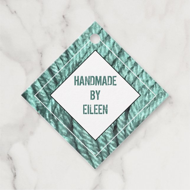 Handmade by Yarn Craft Tag Crochet Knitting (Front)