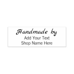 Handmade by Your Business Name Custom Self-inking Stamp
