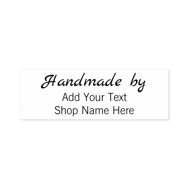 Handmade by Your Business Name Custom Self-inking Stamp (Design)