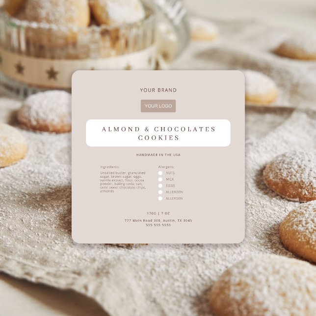 Handmade Candies Food Label | Home Bakery Branding (Creator Uploaded)
