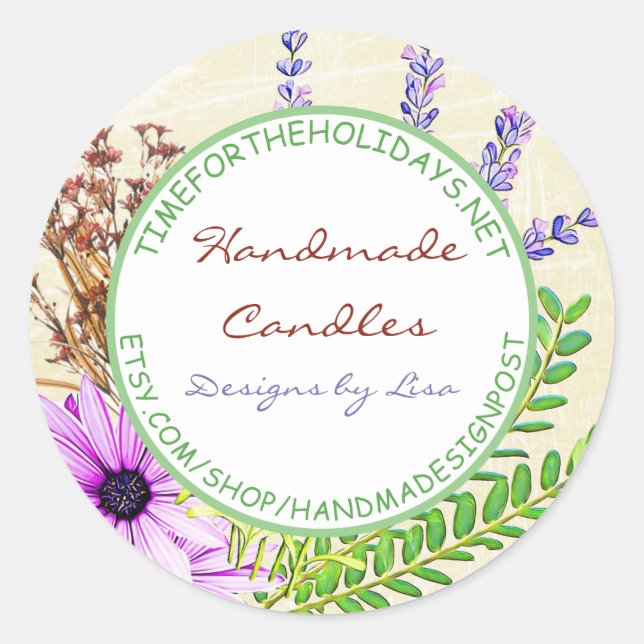 Handmade Candles Labels (Front)