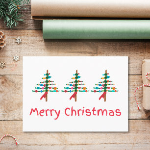 Handmade Christmas Trees – Modern Xmas Greeting Holiday Card