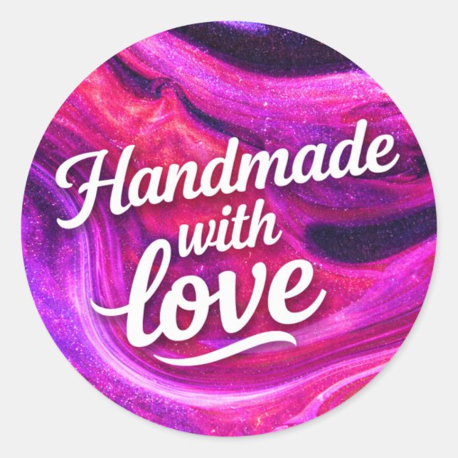 Handmade Classic Round Sticker (Front)