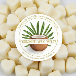 Handmade Coconut Melts Round Sticker