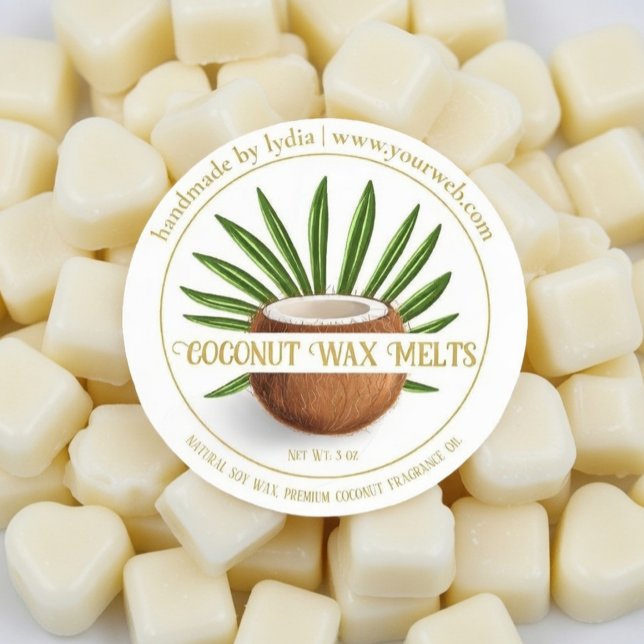 Handmade Coconut Melts Round Sticker (Creator Uploaded)