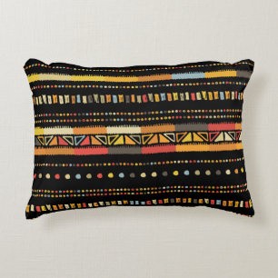 Handmade coloured stripes bright tribal seamless p decorative cushion
