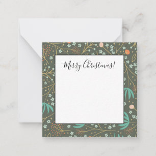 Handmade Colourful Christmas Floral Card
