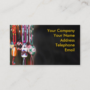 Handmade Colourful Glass Beads Business Card