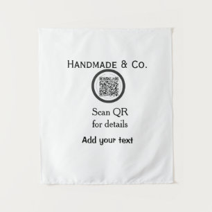 Handmade company business Scan QR details name dat Tapestry