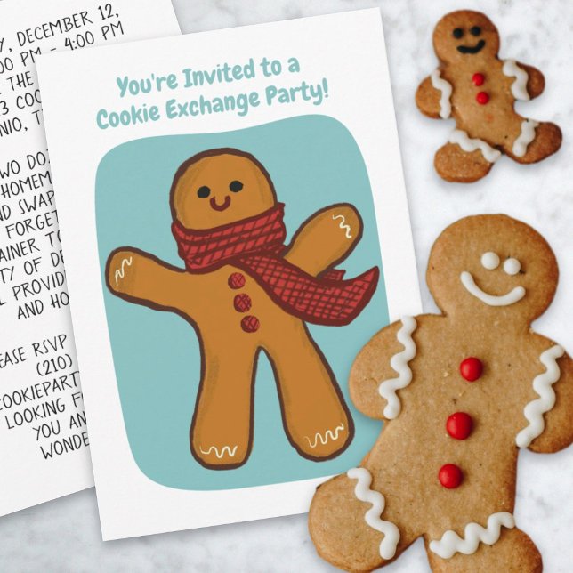 Handmade Cookie Exchange Party Holiday Editable Invitation (Handmade Cookie Exchange Party Holiday Editable Invitation)