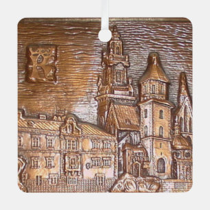 HANDMADE COPPER PLATE OF KRAKOW, POLAND METAL TREE DECORATION