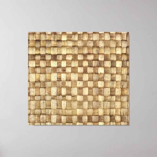 Handmade Craft Basket Seamless Texture Canvas Print (Front)