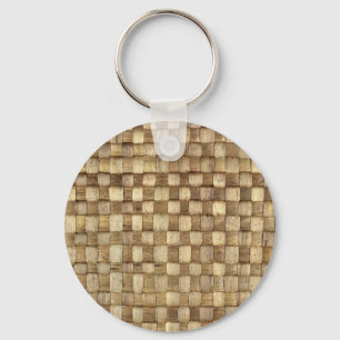 Handmade Craft Basket Seamless Texture Key Ring