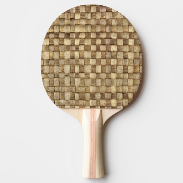 Handmade Craft Basket Seamless Texture Ping Pong Paddle (Front)