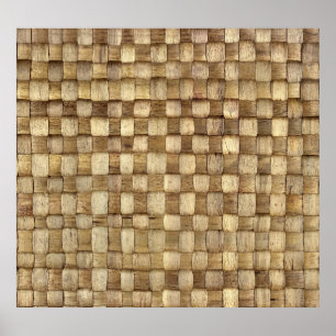 Handmade Craft Basket Seamless Texture Poster